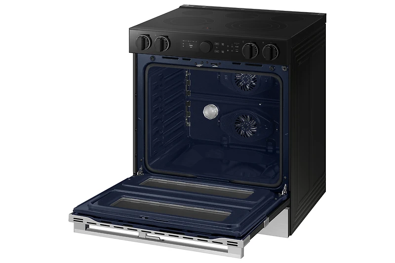 6.3 cu.ft. Electric Slide-In Dual Door Range with Illuminated Knobs | Samsung Canada
