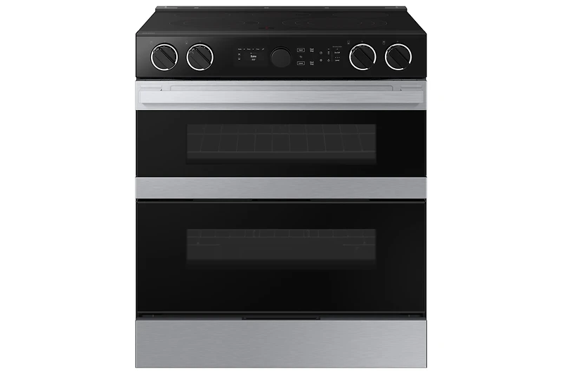6.3 cu.ft. Electric Slide-In Dual Door Range with Illuminated Knobs | Samsung Canada