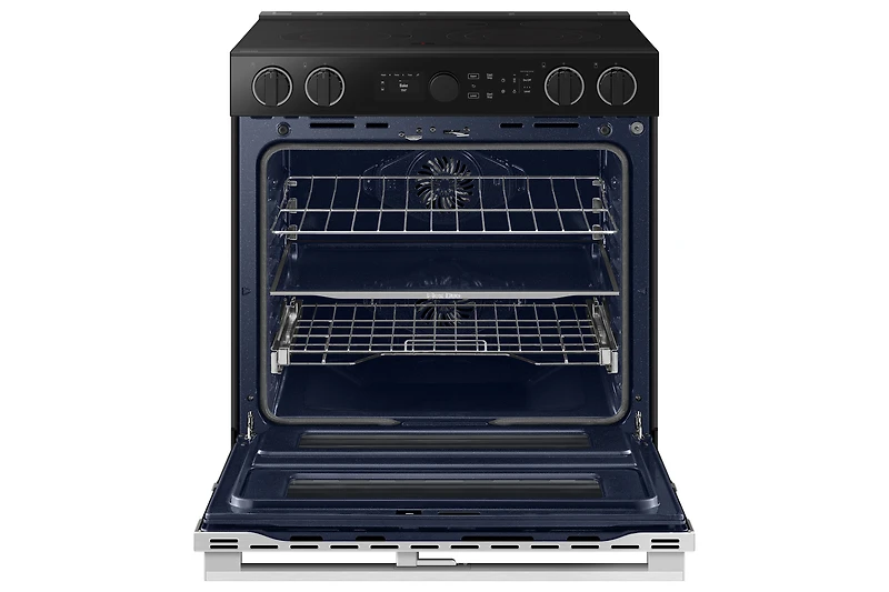 6.3 cu.ft. Electric Slide-In Dual Door Range with Illuminated Knobs | Samsung Canada