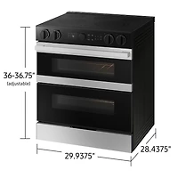 6.3 cu.ft. Electric Slide-In Dual Door Range with Illuminated Knobs | Samsung Canada