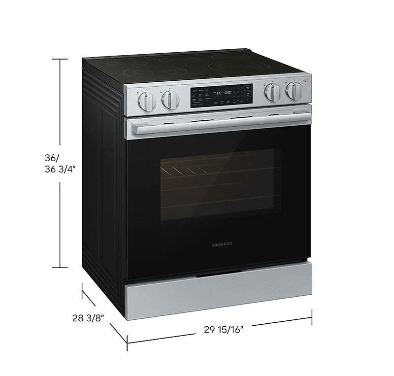 Electric Slide-In Range Fan Convection with Air Fry Max (w/ Tray) | Self Clean 6.3 cu.ft.