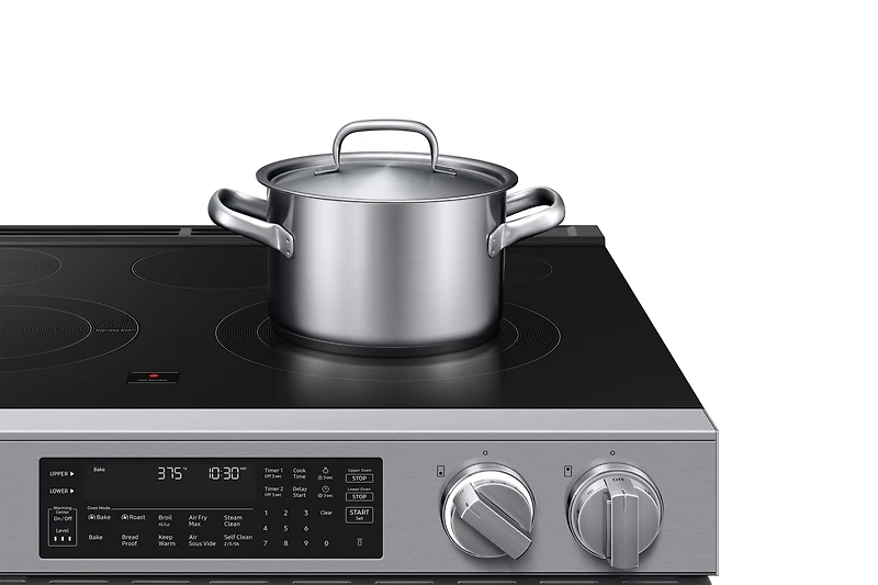 Electric Slide-In Range 90H Flex Duo™ | True Convection with Air Fry Max | Illuminated Precision Knobs 6.3 cu.ft.