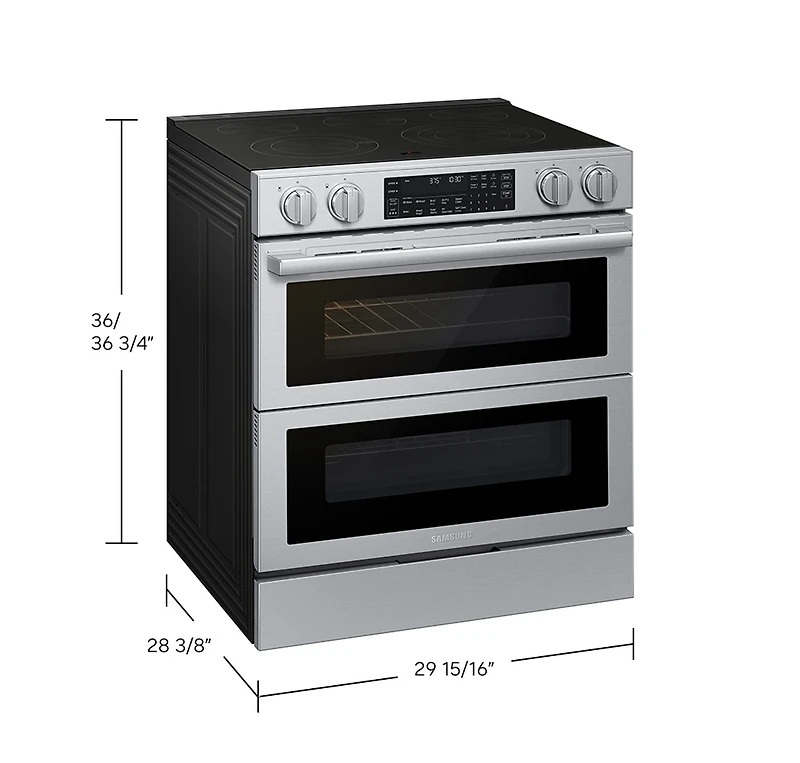 Electric Slide-In Range 90H Flex Duo™ | True Convection with Air Fry Max | Illuminated Precision Knobs 6.3 cu.ft.