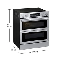 Electric Slide-In Range 90H Flex Duo™ | True Convection with Air Fry Max | Illuminated Precision Knobs 6.3 cu.ft.