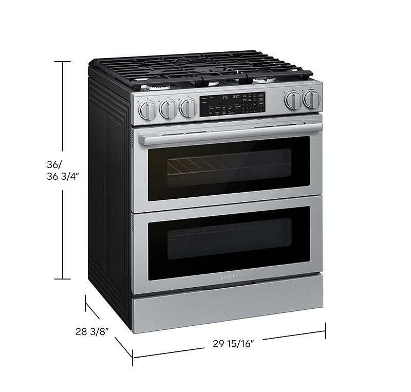 Gas Slide-In Range 90H Flex Duo™ | True Convection with Air Fry Max | Illuminated Precision Knobs 6.0 cu.ft.