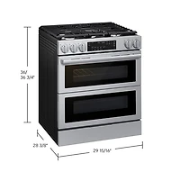 Gas Slide-In Range 90H Flex Duo™ | True Convection with Air Fry Max | Illuminated Precision Knobs 6.0 cu.ft.