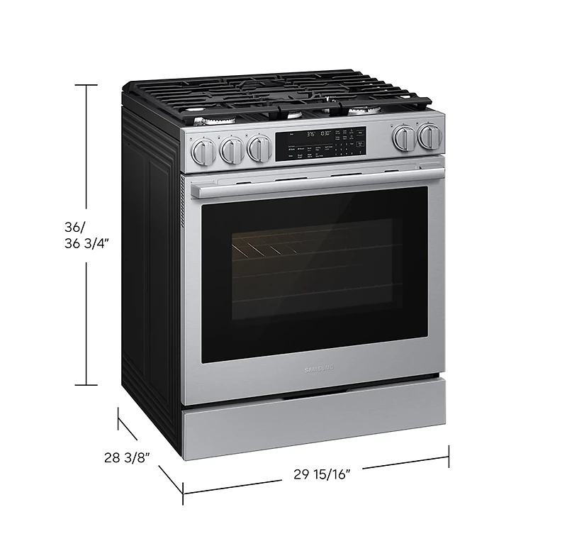 Gas Slide-In Range True Convection with Air Fry Max | Air Sous Vide | Soft Closing Door 6.0 cu.ft