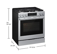 Gas Slide-In Range True Convection with Air Fry Max | Air Sous Vide | Soft Closing Door 6.0 cu.ft
