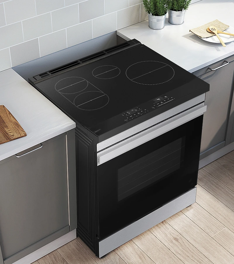6.3 cu.ft. Induction Slide-In Range with Air fry | Samsung Canada