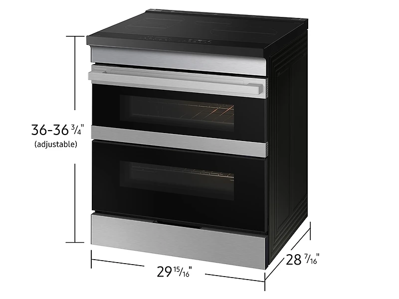 6.3 cu.ft. Induction Slide-In Dual Door Range with Ambient Lighting