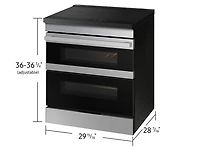 6.3 cu.ft. Induction Slide-In Dual Door Range with Ambient Lighting