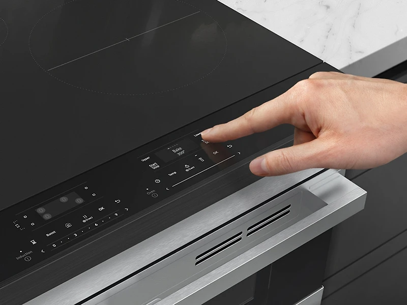 6.3 cu.ft. Induction Slide-In Dual Door Range with Ambient Lighting