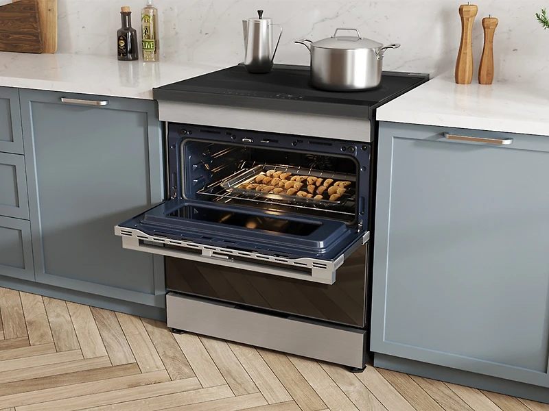 6.3 cu.ft. Induction Slide-In Dual Door Range with Ambient Lighting