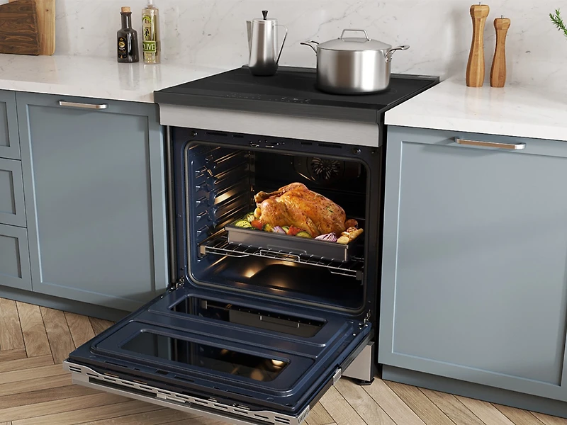 6.3 cu.ft. Induction Slide-In Dual Door Range with Ambient Lighting