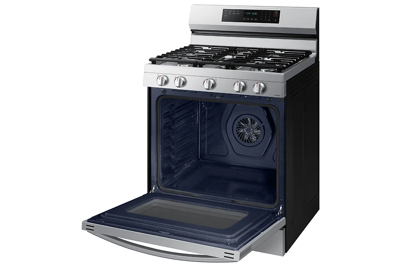 30" 6.0 cu. Ft. Smart Gas Freestanding True Convection Range with Air Fry | Samsung Canada