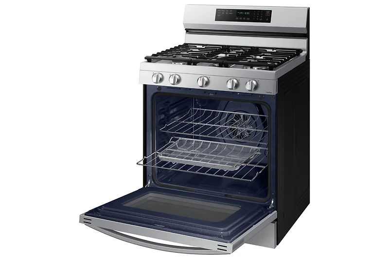 30" 6.0 cu. Ft. Smart Gas Freestanding True Convection Range with Air Fry | Samsung Canada