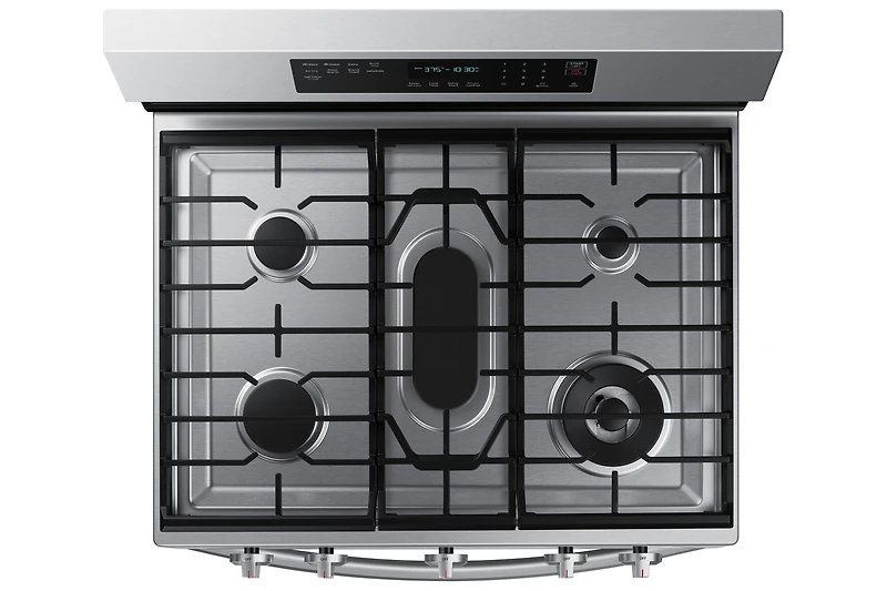 30" 6.0 cu. Ft. Smart Gas Freestanding True Convection Range with Air Fry | Samsung Canada