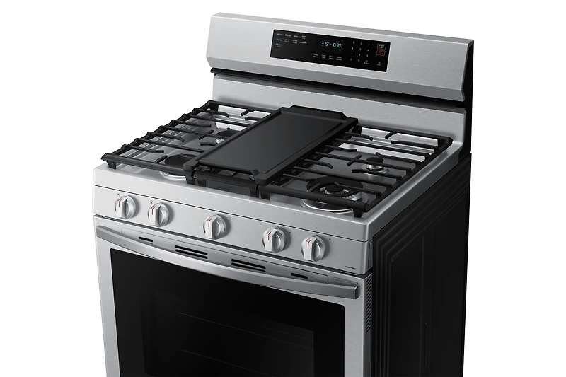 30" 6.0 cu. Ft. Smart Gas Freestanding True Convection Range with Air Fry | Samsung Canada