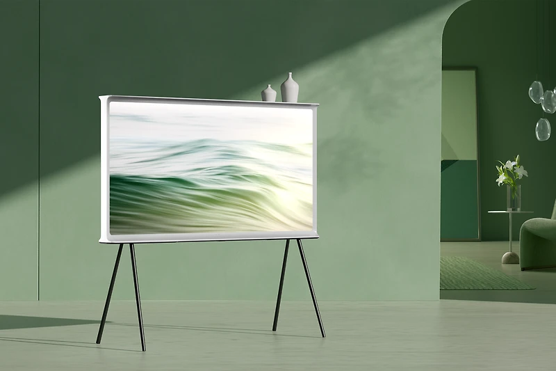 Inch The Serif LS01D QLED 4K 360 All Round Design Smart TV (2024) White | Samsung Canada