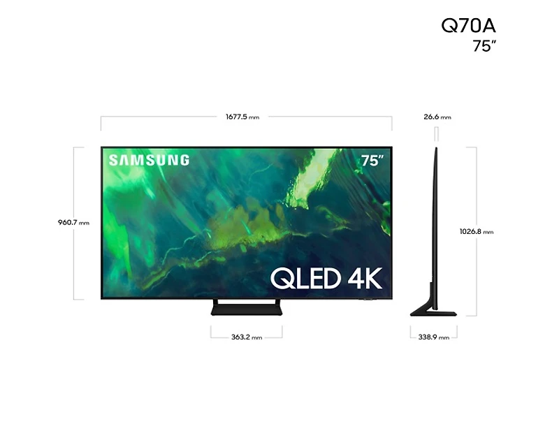 75" QLED 4K Smart TV Q70A