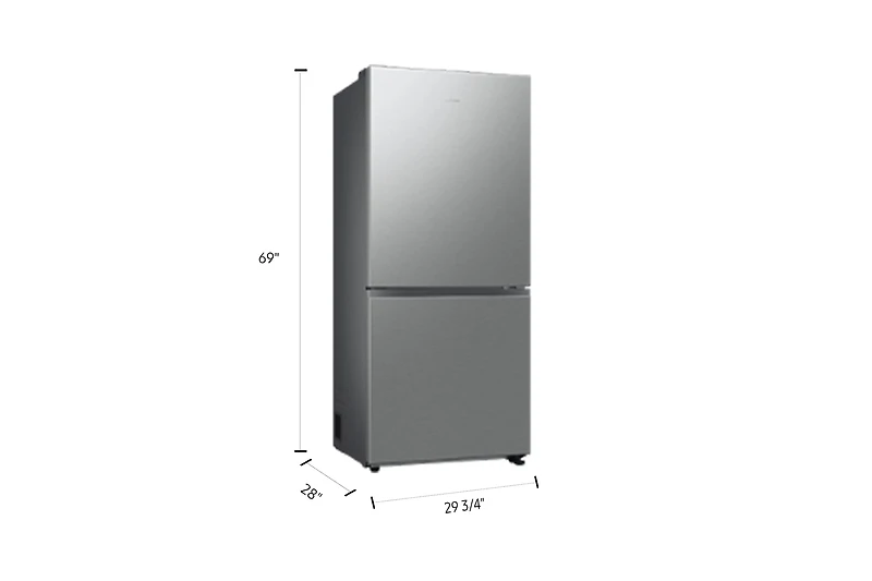 30" 16 cu.ft. Counter Depth Bottom Mount Refrigerator | Samsung Canada