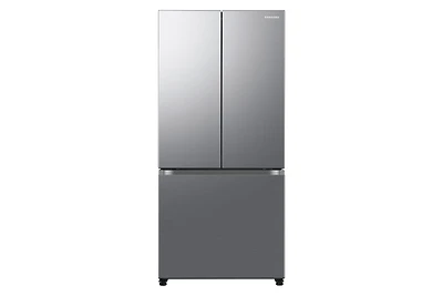 33" 18 Cu.Ft. 3-Door French Door Refrigerator with Twin Cooling Plus Silver | Samsung Canada
