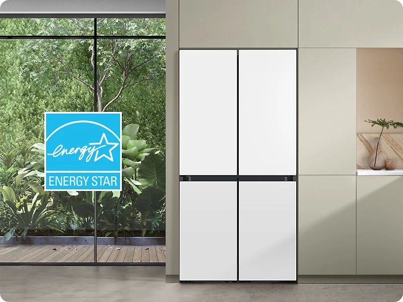 36" 23 cu.ft. Bespoke Counter Depth 4-Door Flex Fridge with Beverage Center | Samsung Canada