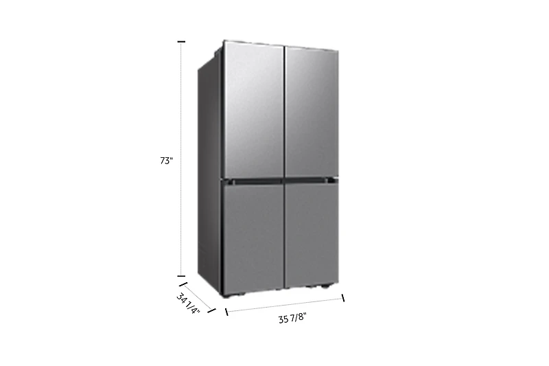 36" 3-Door SpaceMax™ Counter Depth Fridge and Dual Auto Ice Maker | Samsung Canada