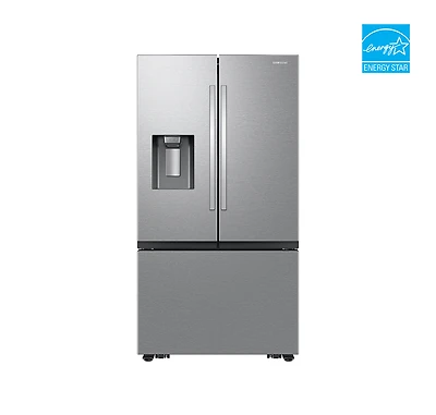 36" 3-Door French Door Refrigerator with External Ice and Water Dispenser and Dual Auto Ice Maker in freezer | Samsung Canada