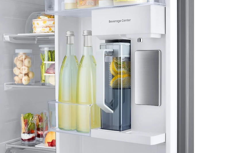 BESPOKE 36” Smart Counter Depth Side-by-Side Fridge with Beverage Center | Samsung Canada