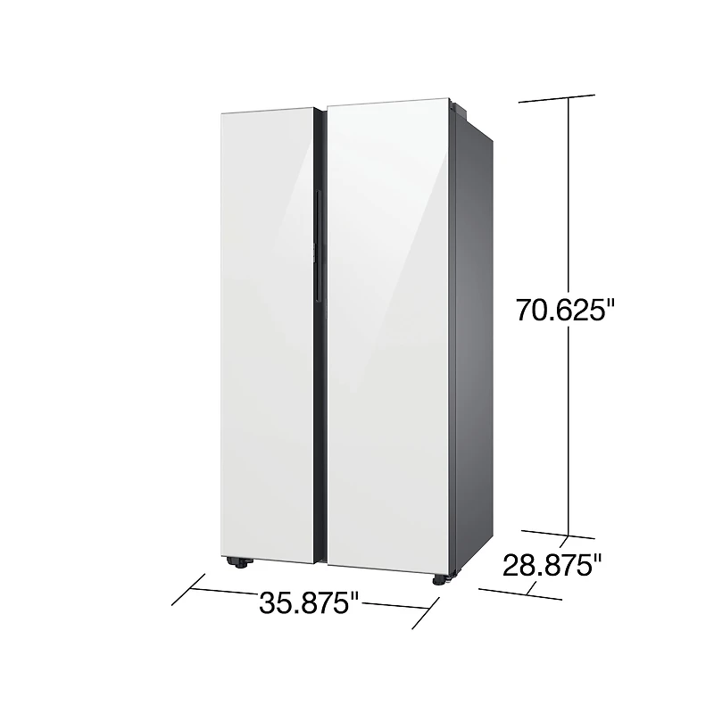 BESPOKE 36” Smart Counter Depth Side-by-Side Fridge with Beverage Center | Samsung Canada