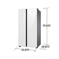 BESPOKE 36” Smart Counter Depth Side-by-Side Fridge with Beverage Center | Samsung Canada