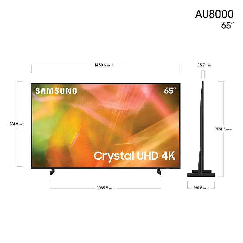 65" Crystal UHD 4K Smart TV AU8000