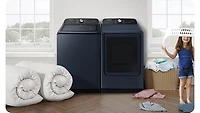 6.1 cu. ft. 7155 Series Top Load Washer with Pet Care Solution Navy | Samsung Canada