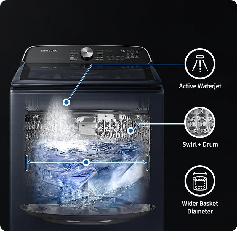 6.2 cu. ft. 7150 Series Top Load Washer with Pet Care Solution | Samsung Canada