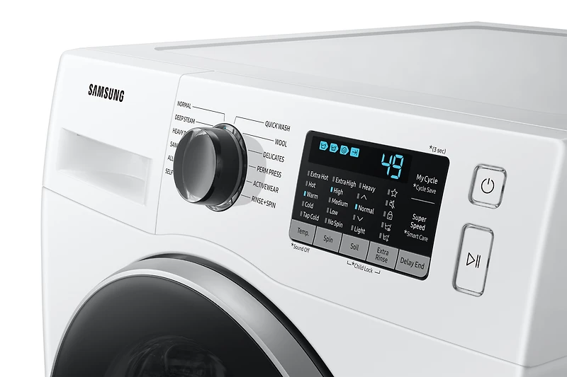 2.9 cu. ft. Front Load Washer: WW25B6800AW | Samsung Canada