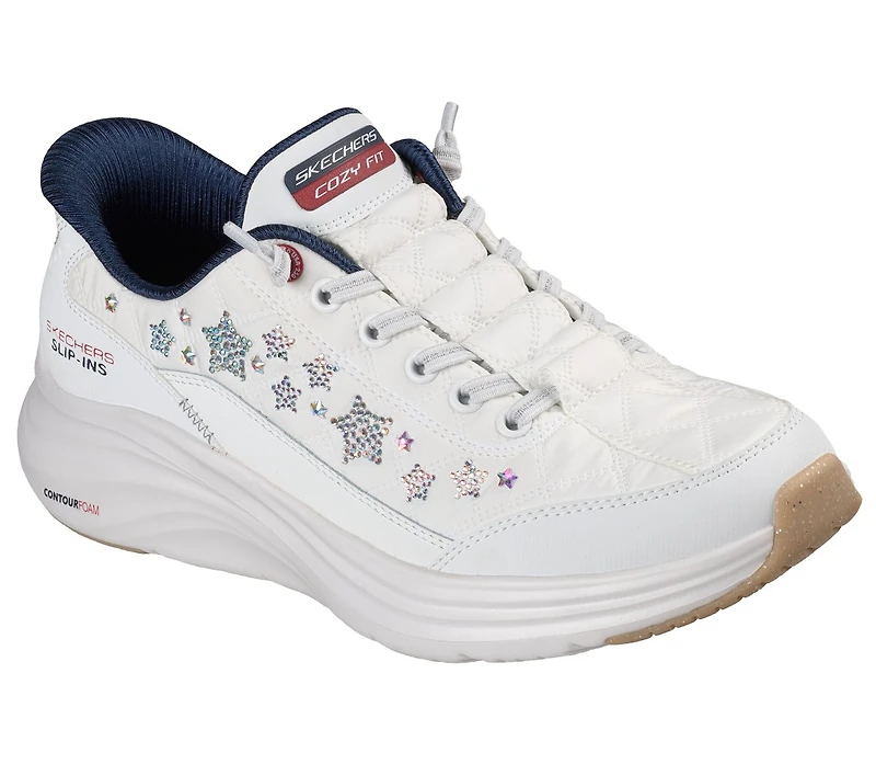 Skechers Slip-ins: Contour Foam - Cozy Fit Stars & Stripes