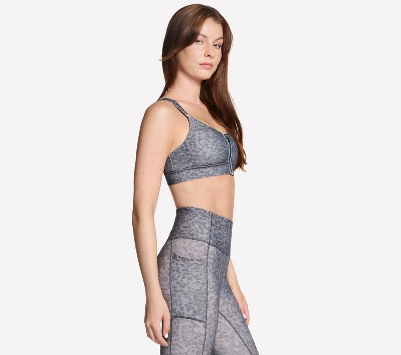 GO WALK Evolution Printed Zip Front Bra