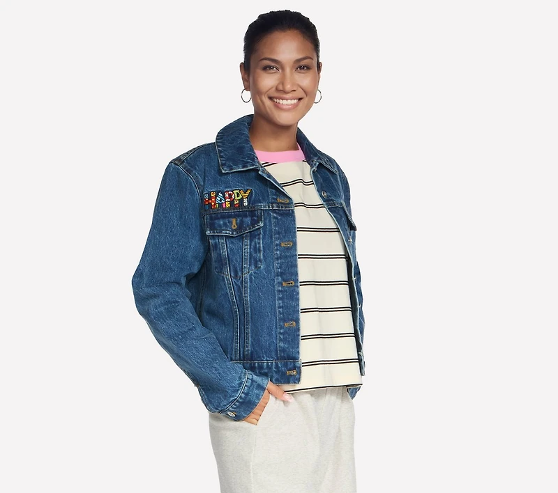 Britto: Joyful Mosaic Denim Jacket