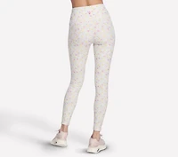 GO WALK Rib Floral Full Length High-Waisted Legging