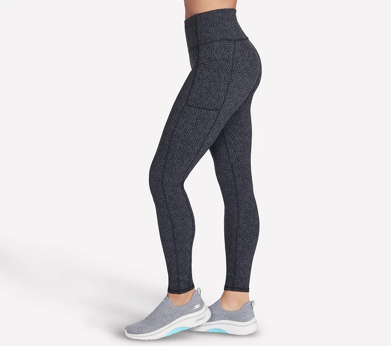 GO WALK Full Length High-Waisted Daisies Legging