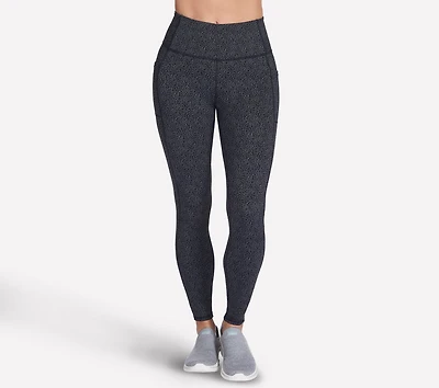GO WALK Full Length High-Waisted Daisies Legging