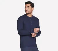 GO KNIT Waffle Henley