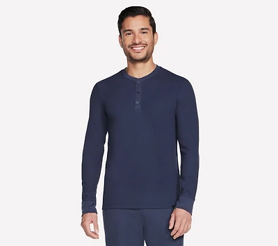 GO KNIT Waffle Henley