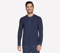 GO KNIT Waffle Henley