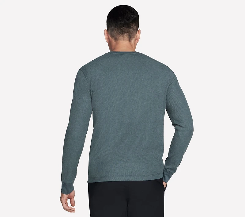 GO KNIT Waffle Henley