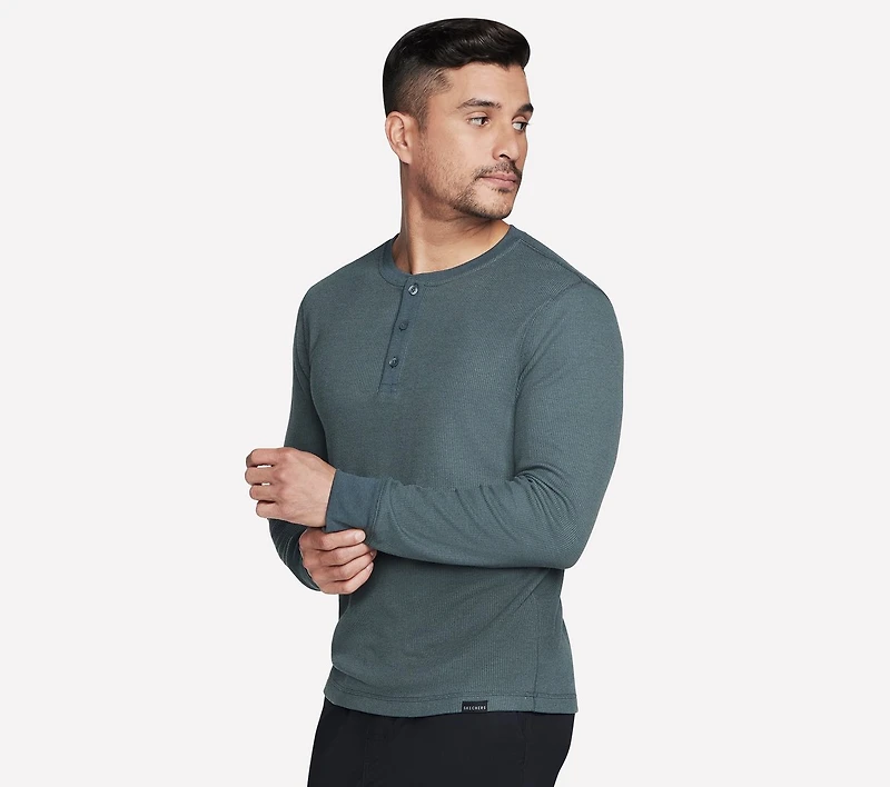 GO KNIT Waffle Henley