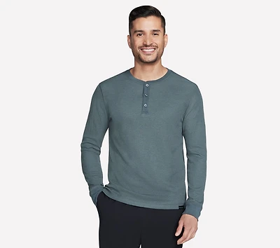 GO KNIT Waffle Henley