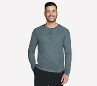 GO KNIT Waffle Henley