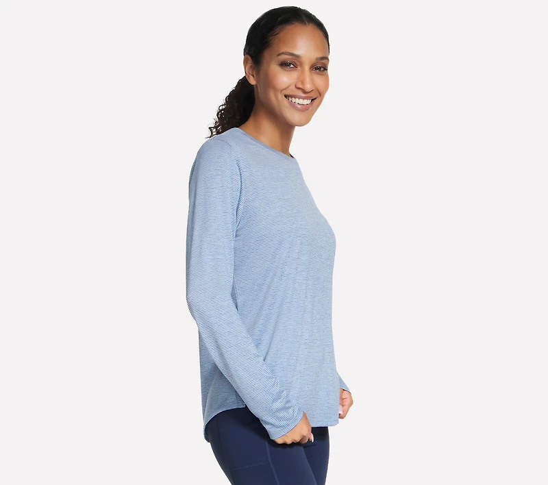 GO DRI Swift Stripe Long Sleeve Crew